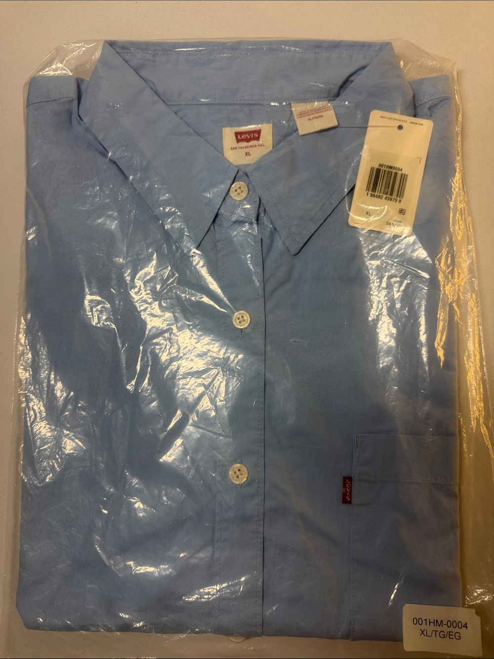 NWT Levi’s Harlie Boyfriend Button Down Shirt Serenity Blue XL